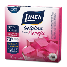 Gelatina de cereja zero açúcar Linea Sucralose - Cx. 10g